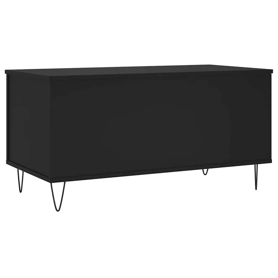 Table basse Noir 90x44,5x45 cm Bois d'ingénierie - 8