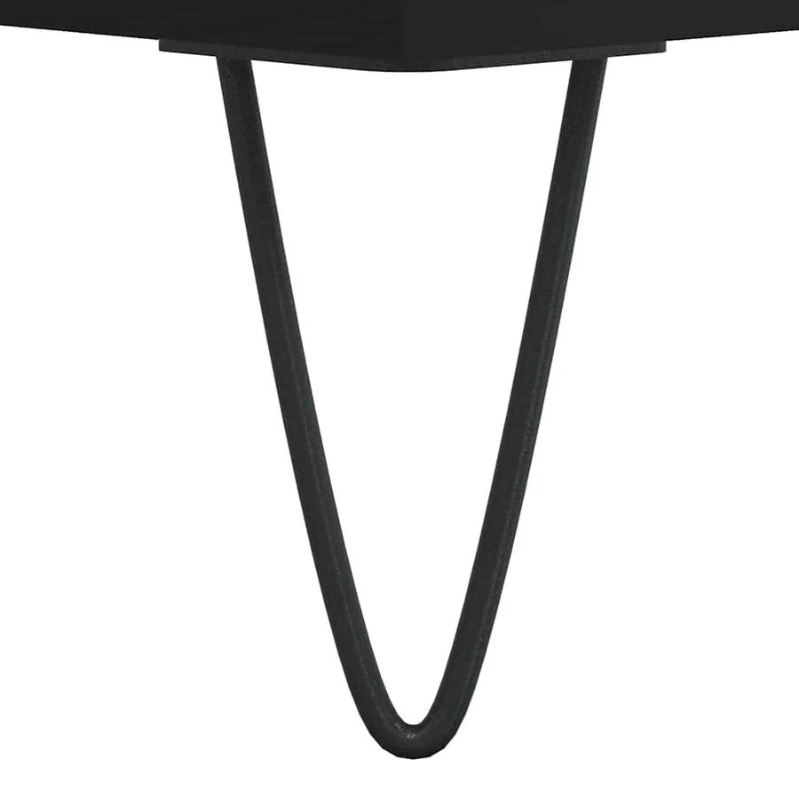 Table basse Noir 90x44,5x45 cm Bois d'ingénierie - 9