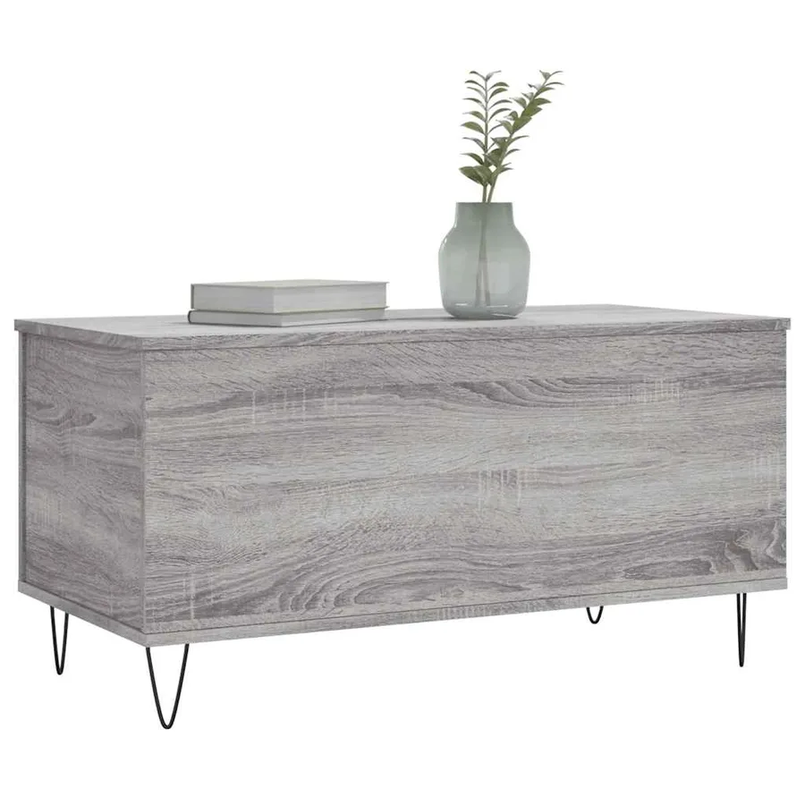Table basse Sonoma gris 90x44,5x45 cm Bois d'ingénierie - 4