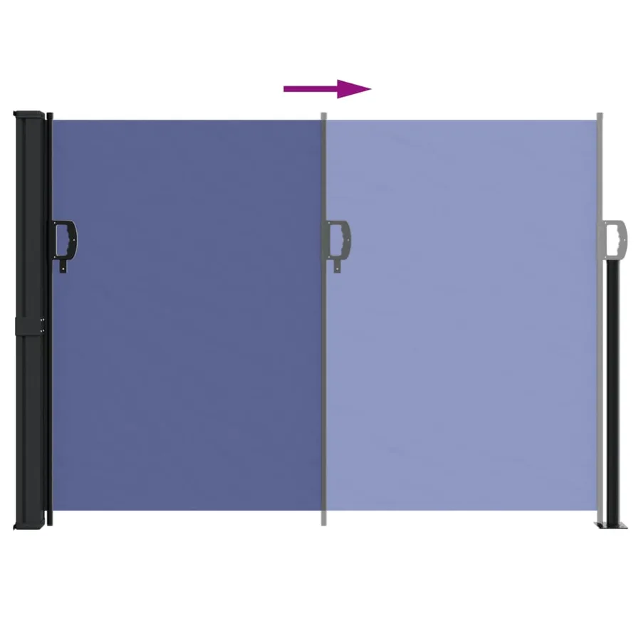 Auvent latéral rétractable bleu 140x600 cm - 5