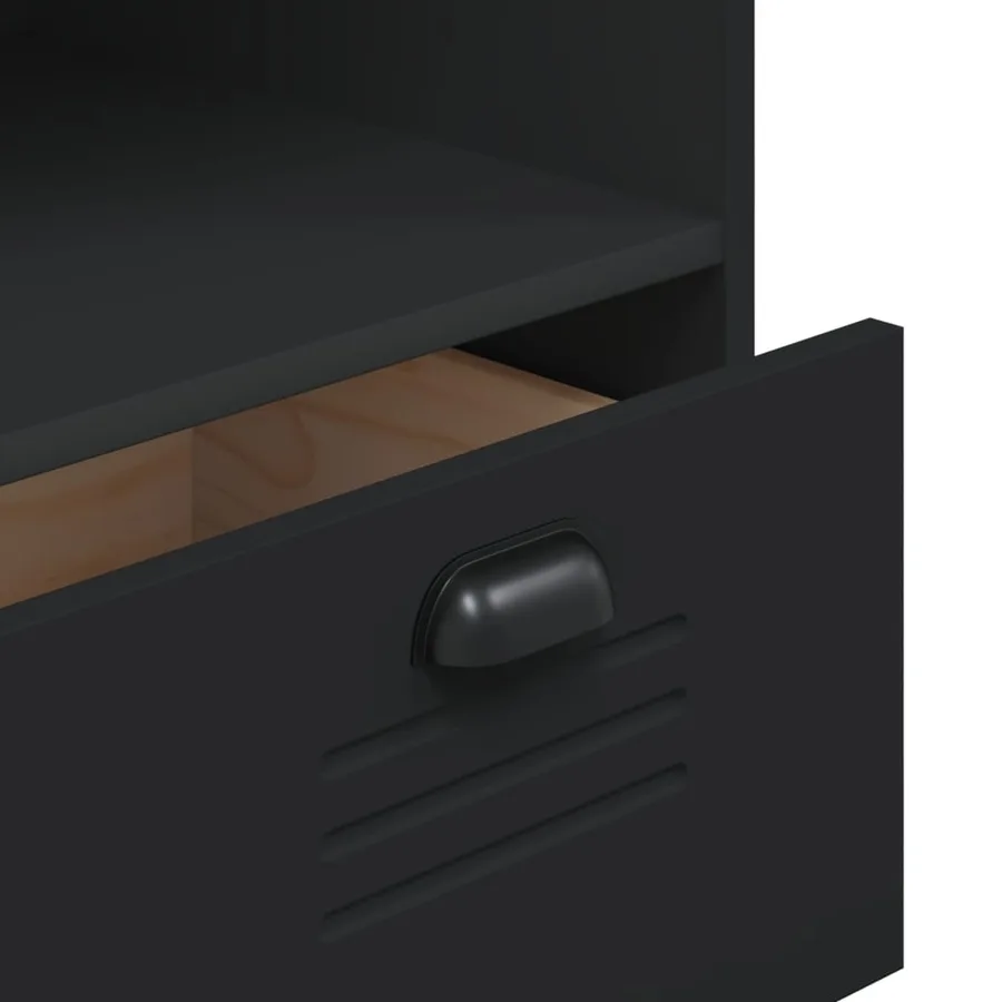 Bibliothèque VIKEN noir 80x40x90 cm bois d'ingénierie - 9