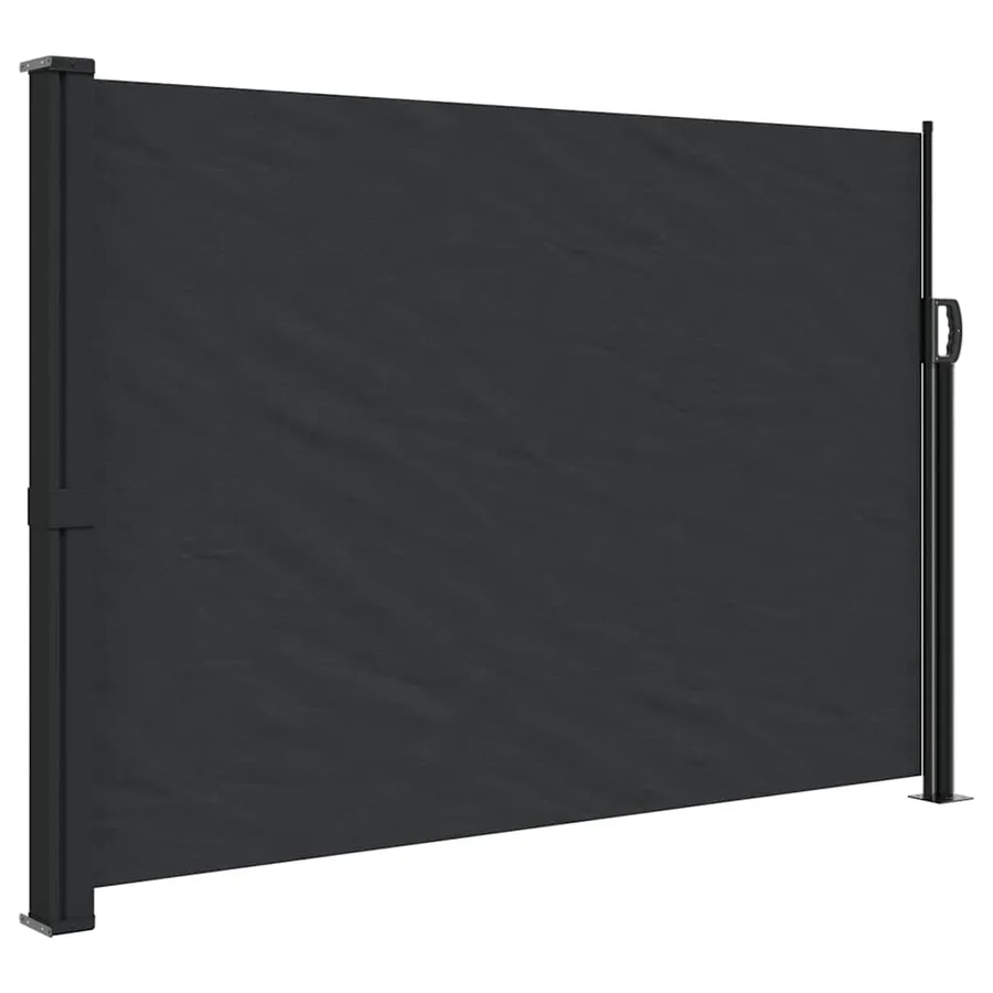 Auvent latéral rétractable noir 140x600 cm - 2