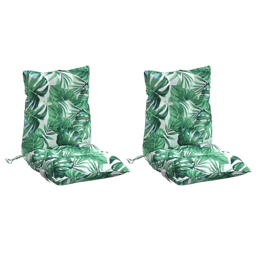 Coussins de chaise à dossier bas lot de 2 modèle de feuille - 3