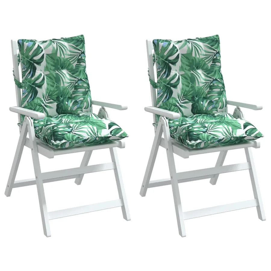 Coussins de chaise à dossier bas lot de 2 modèle de feuille - 4