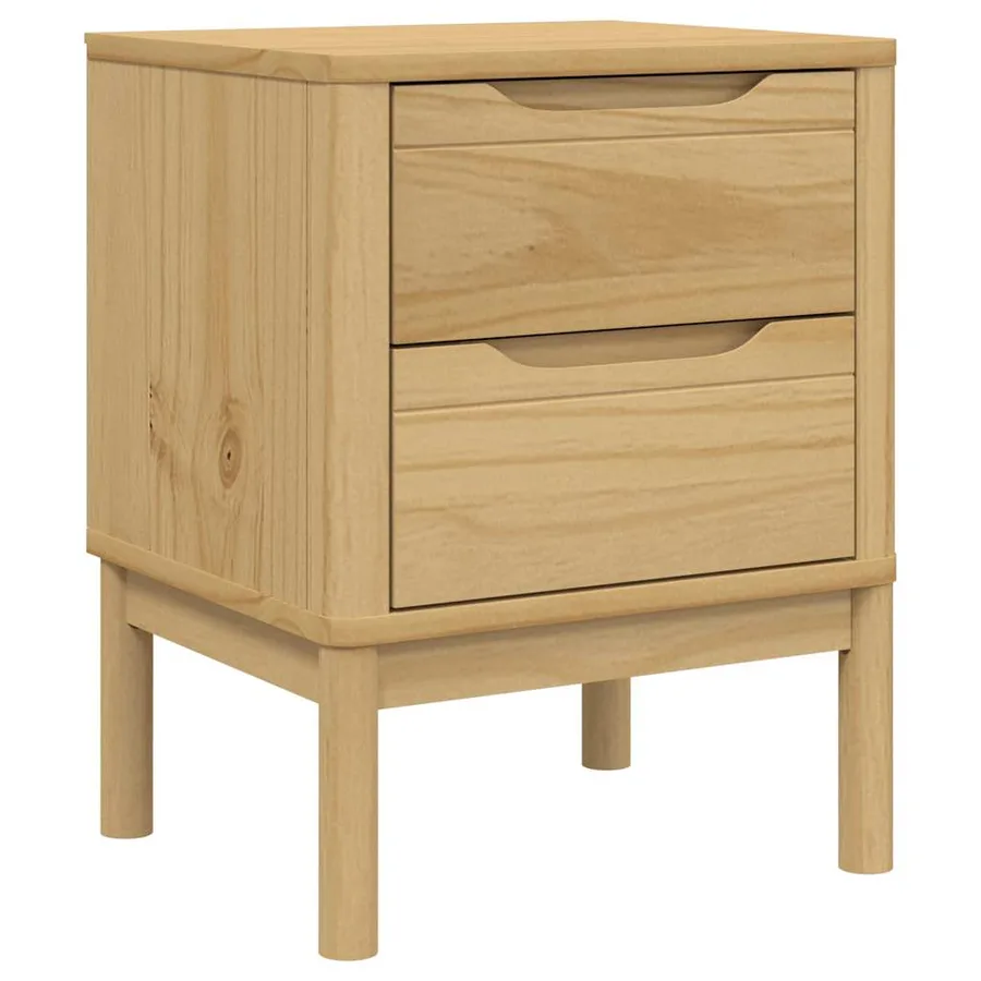 Table de chevet FLORO cire marron 45x39x57cm bois de pin massif - 2
