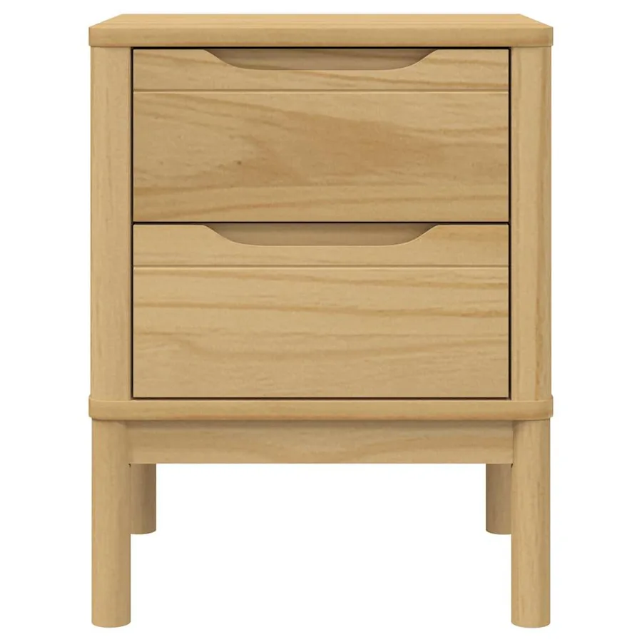 Table de chevet FLORO cire marron 45x39x57cm bois de pin massif - 5
