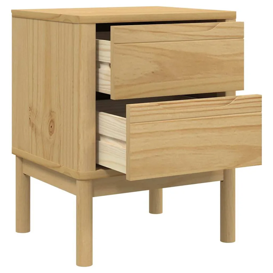 Table de chevet FLORO cire marron 45x39x57cm bois de pin massif - 8