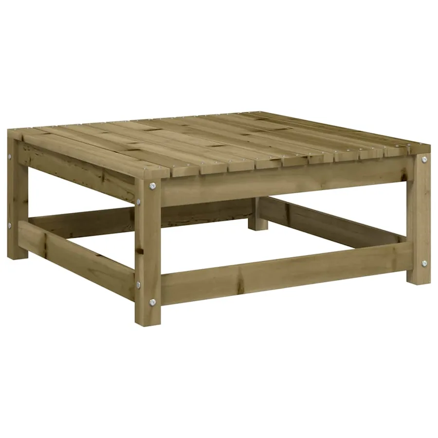 Repose-pied de jardin avec coussin bois de pin imprégné - 4