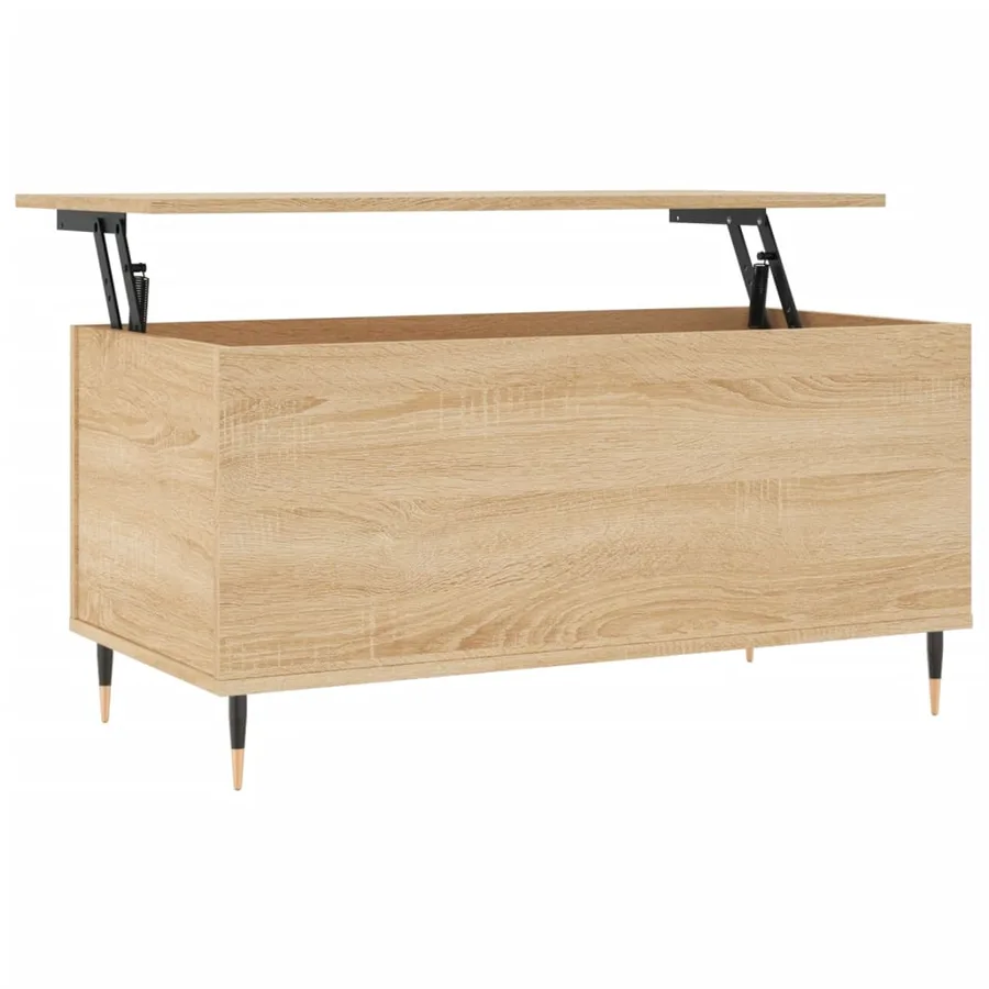 Table basse Chêne sonoma 90x44,5x45 cm Bois d'ingénierie - 2