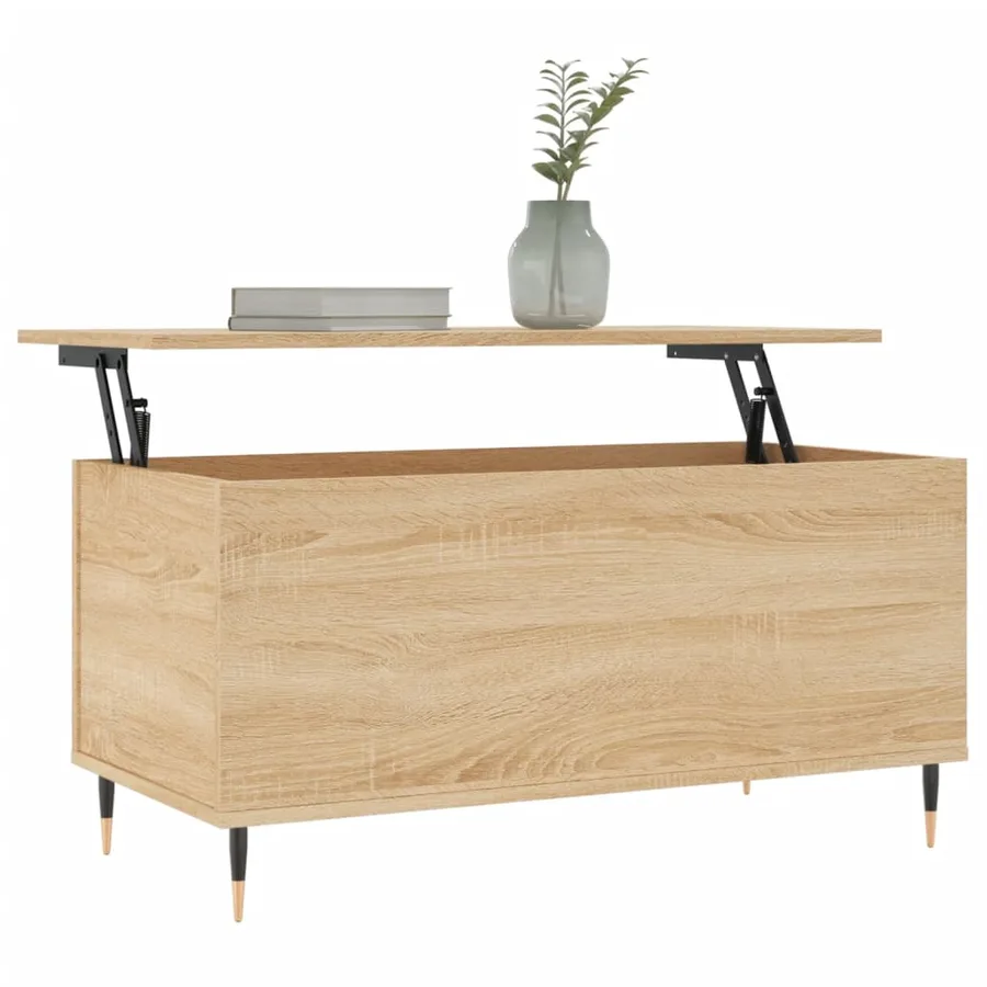 Table basse Chêne sonoma 90x44,5x45 cm Bois d'ingénierie - 3