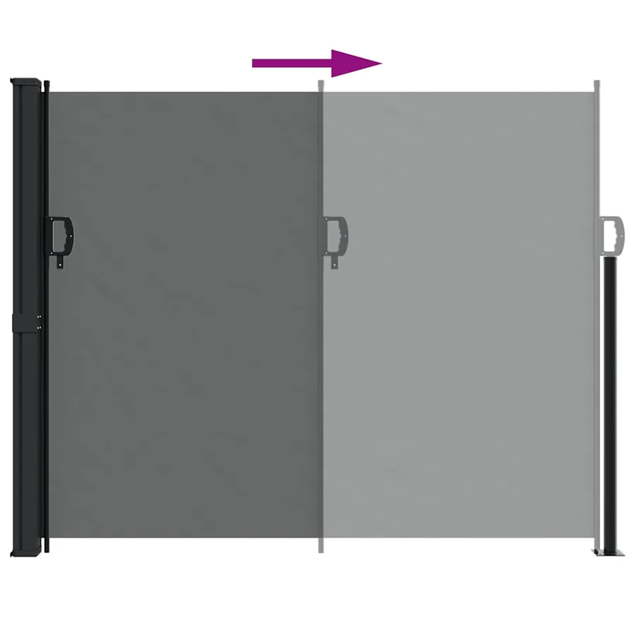 Auvent latéral rétractable anthracite 160x600 cm - 6