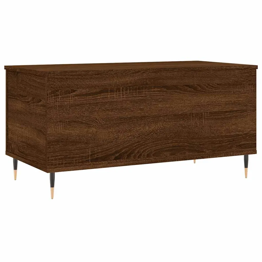 Table basse Chêne marron 90x44,5x45 cm Bois d'ingénierie - 5