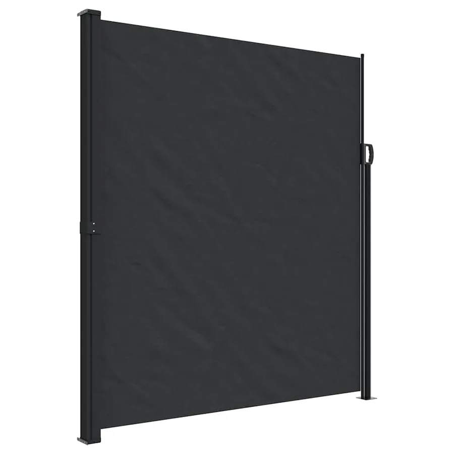 Auvent latéral rétractable noir 220x500 cm - 2