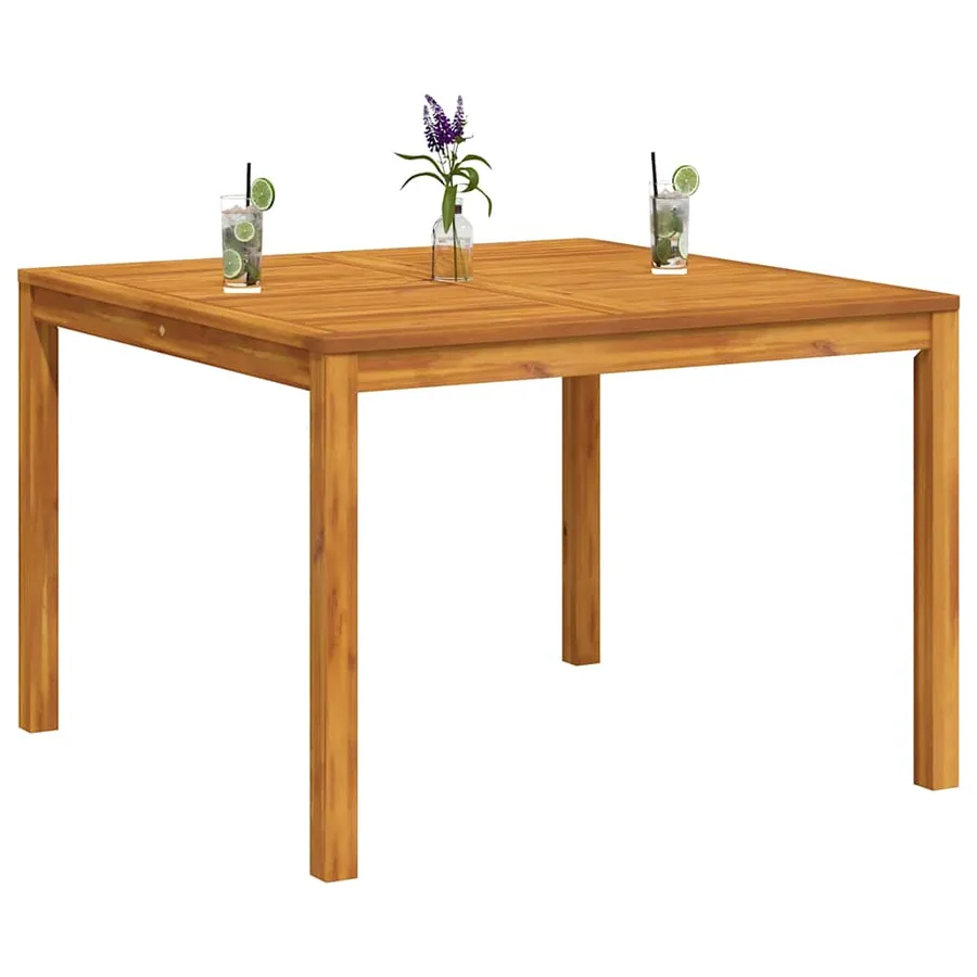 Table à manger de jardin 110x110x75 cm bois d'acacia massif - 8