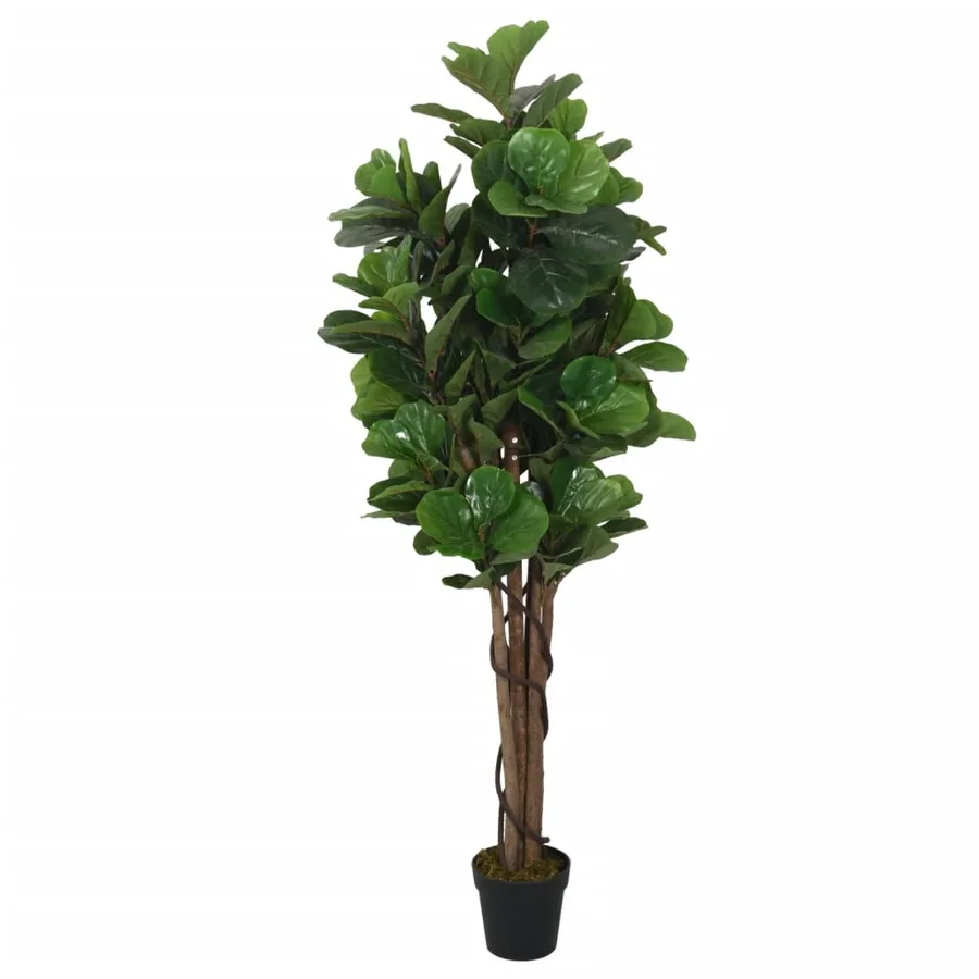 Ficus lyrata artificiel 96 feuilles 80 cm vert - 2
