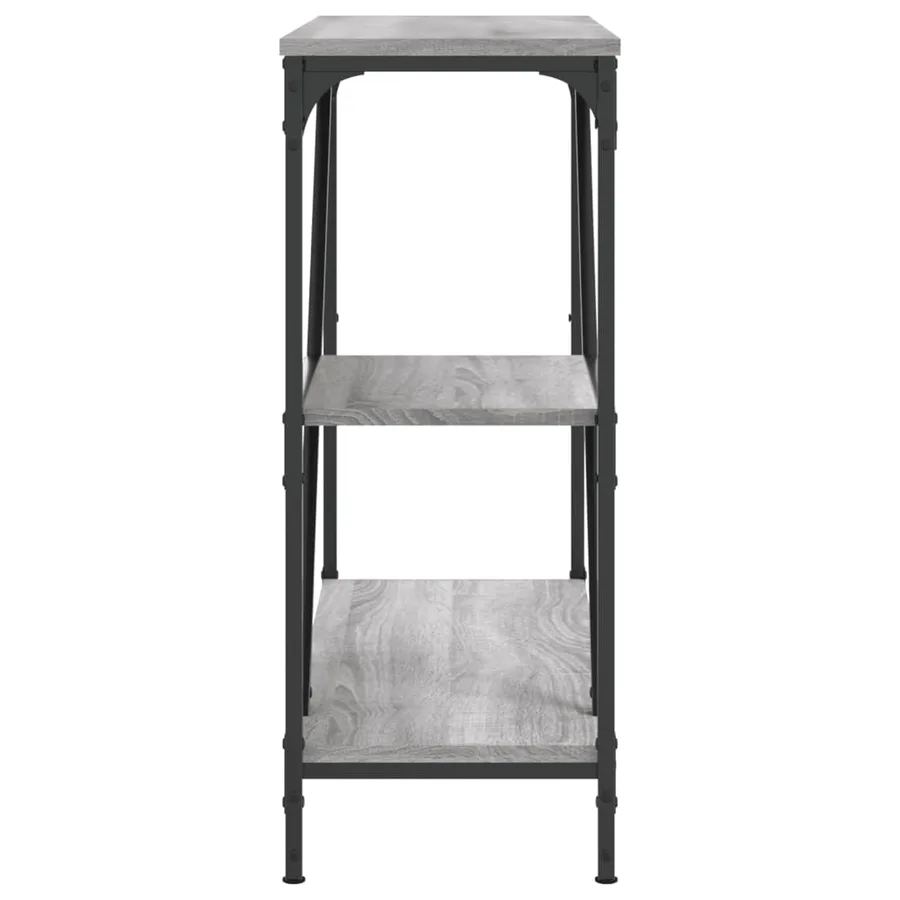 Table console sonoma gris 88,5x30x75 cm bois d'ingénierie - 5