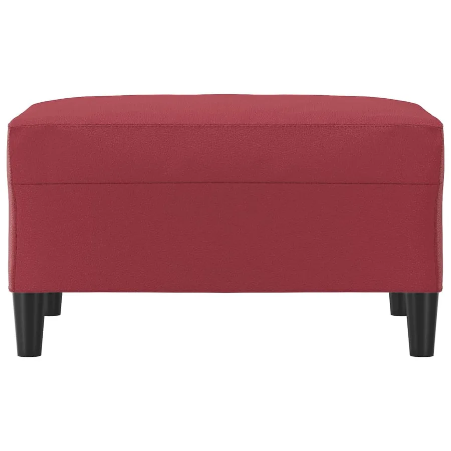 Repose-pied Rouge bordeaux 70x55x41 cm Similicuir - 3