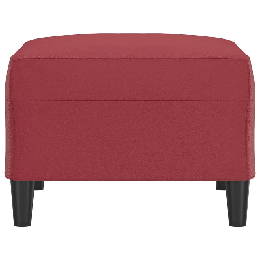 Repose-pied Rouge bordeaux 70x55x41 cm Similicuir - 4