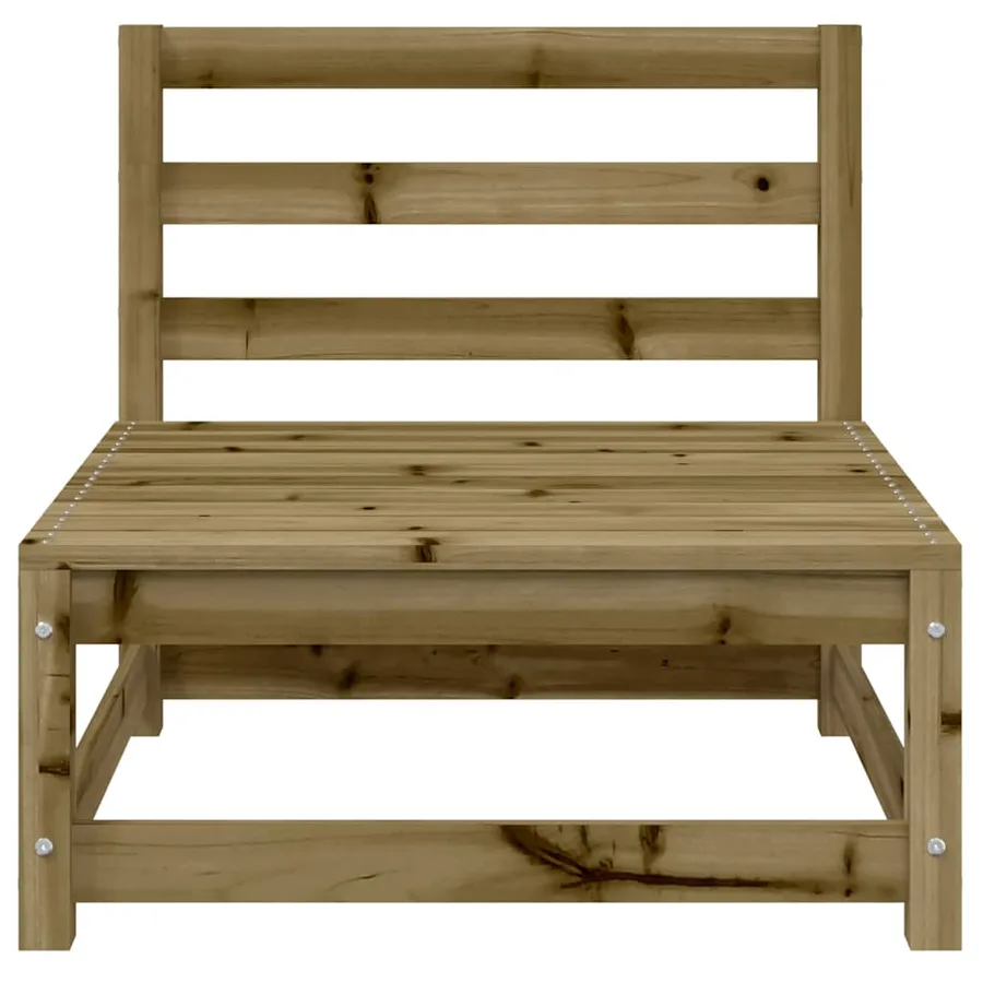 Canapés de jardin sans accoudoirs 3 pcs bois de pin imprégné - 6