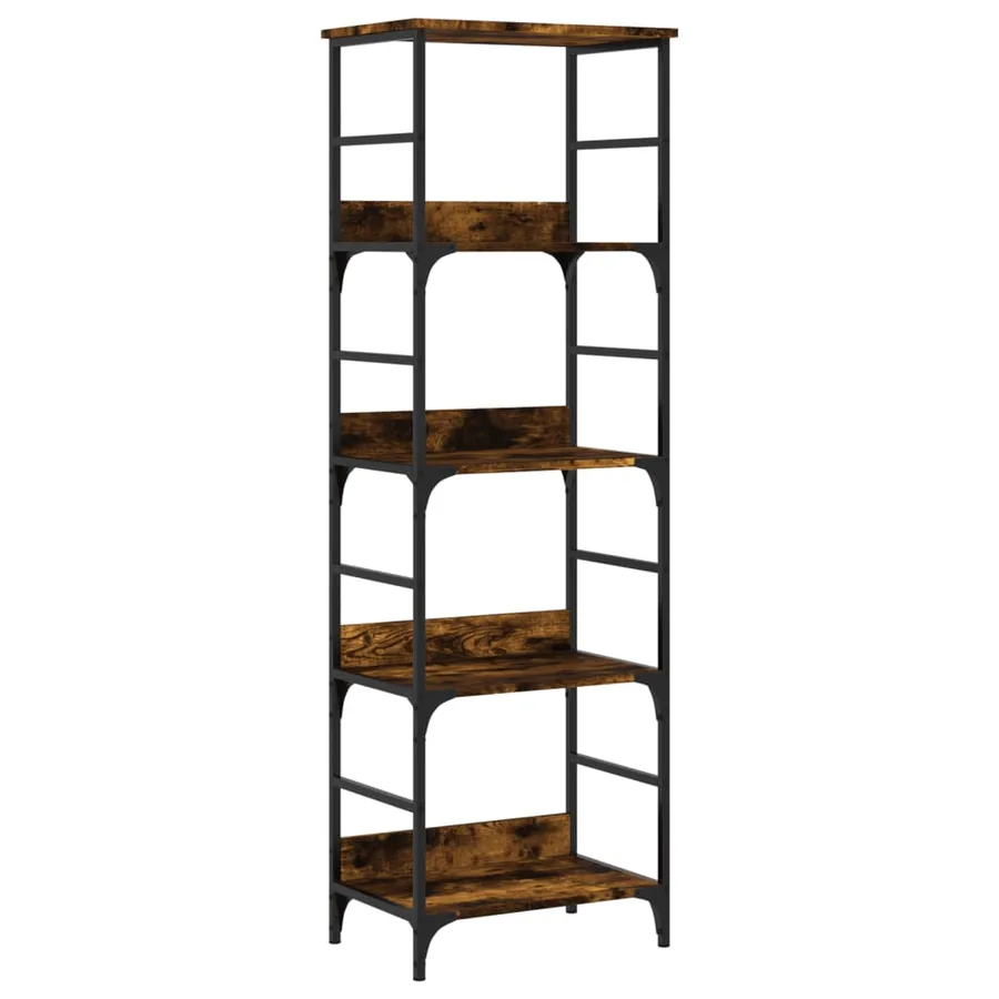 Bibliothèque chêne fumé 50x33x153 cm bois d'ingénierie - 2