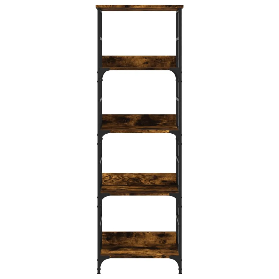 Bibliothèque chêne fumé 50x33x153 cm bois d'ingénierie - 4