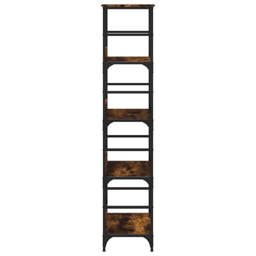 Bibliothèque chêne fumé 50x33x153 cm bois d'ingénierie - 5