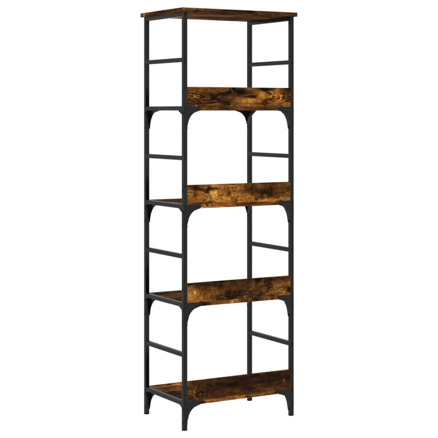 Bibliothèque chêne fumé 50x33x153 cm bois d'ingénierie - 6