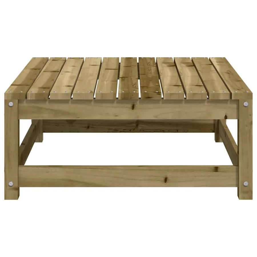 Repose-pied de jardin 70x70x30 cm bois de pin imprégné - 5