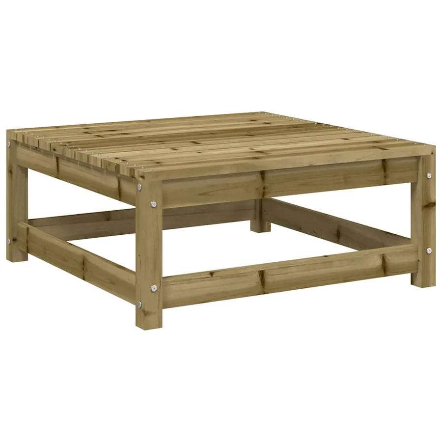 Repose-pied de jardin 70x70x30 cm bois de pin imprégné - 6