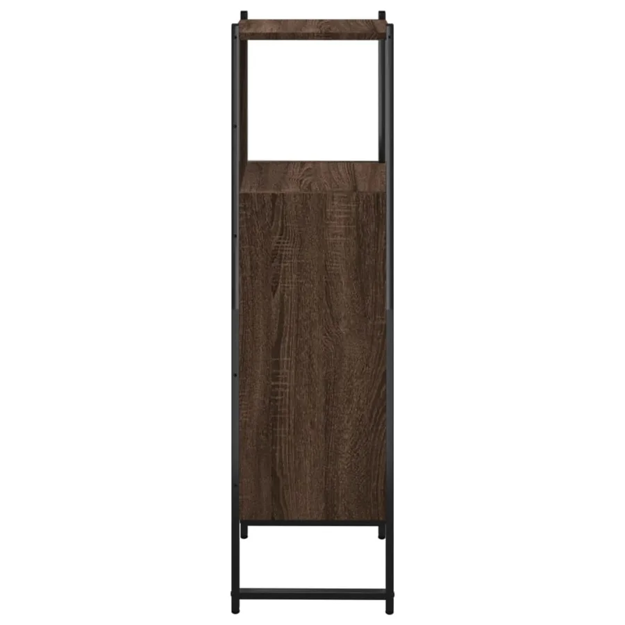 Armoire de salle de bain chêne marron 33x33x120,5 cm - 7