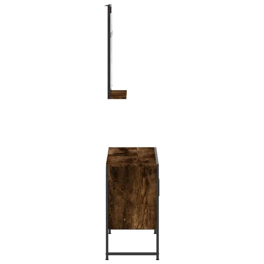 Ensemble d'armoires de salle de bain 2 pcs chêne fumé - 7
