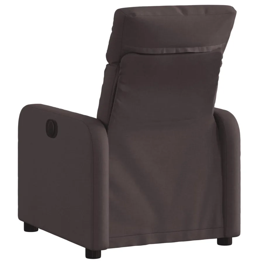 Fauteuil inclinable Marron foncé Tissu - 3
