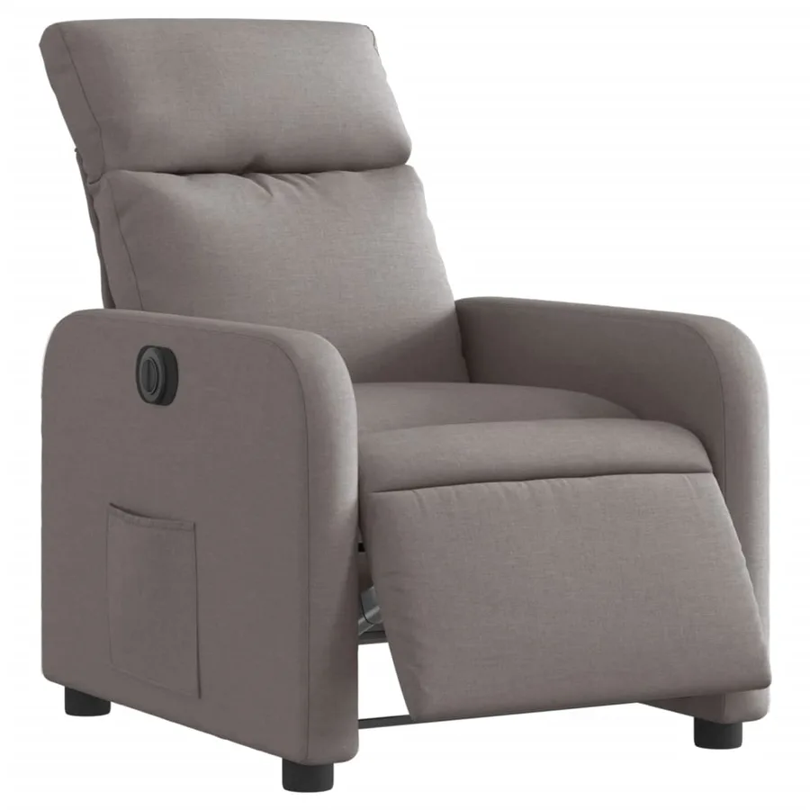 Fauteuil inclinable électrique Taupe Tissu - 3