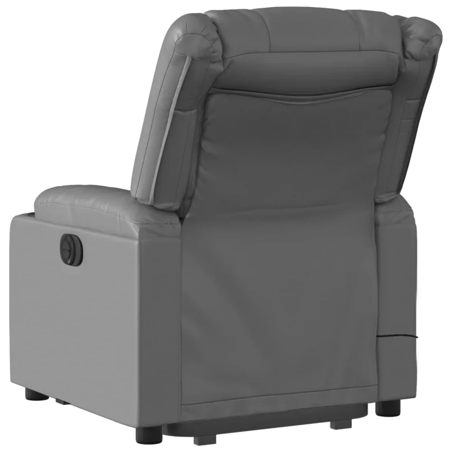 Fauteuil inclinable de massage Gris Similicuir - 5