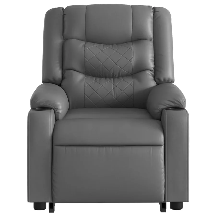 Fauteuil inclinable de massage Gris Similicuir - 9