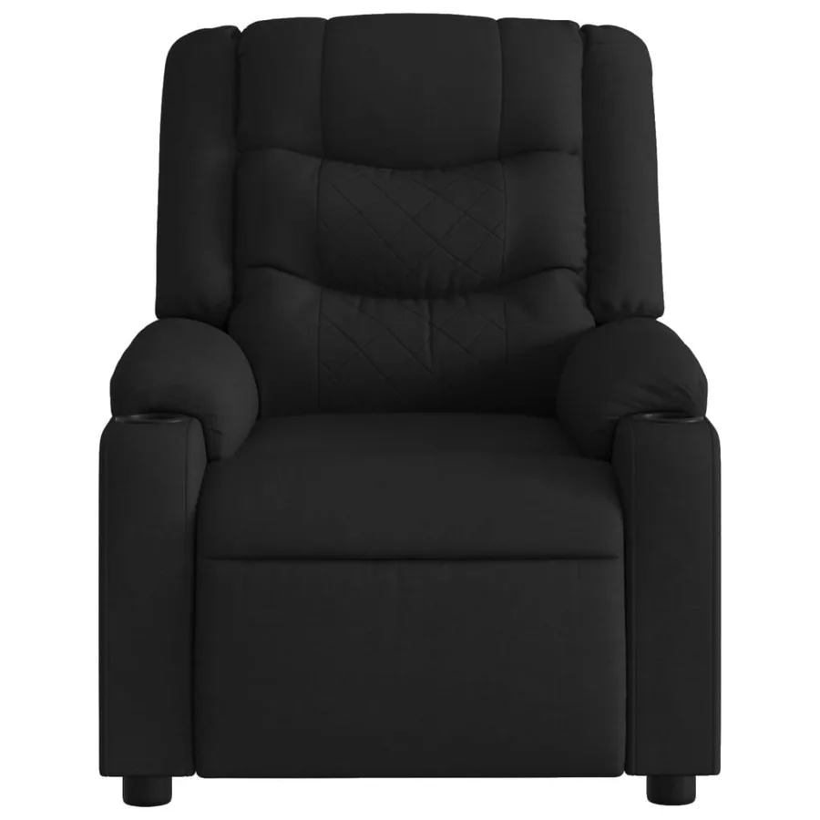 Fauteuil de massage inclinable noir tissu - 7