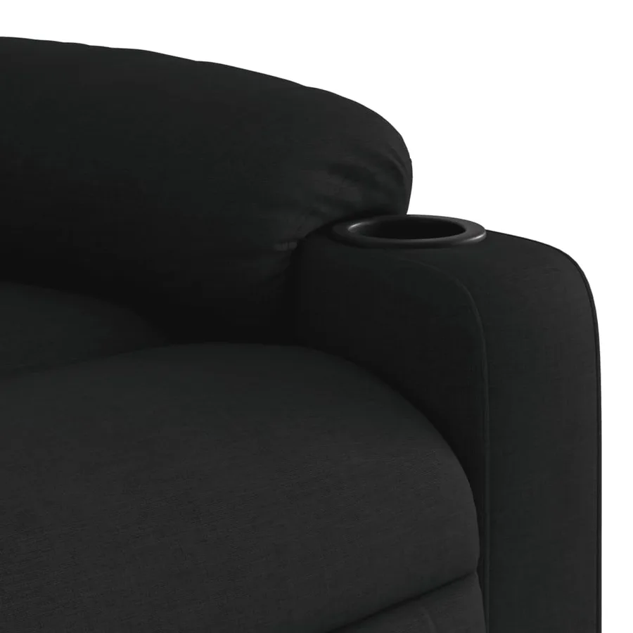 Fauteuil de massage inclinable noir tissu - 9