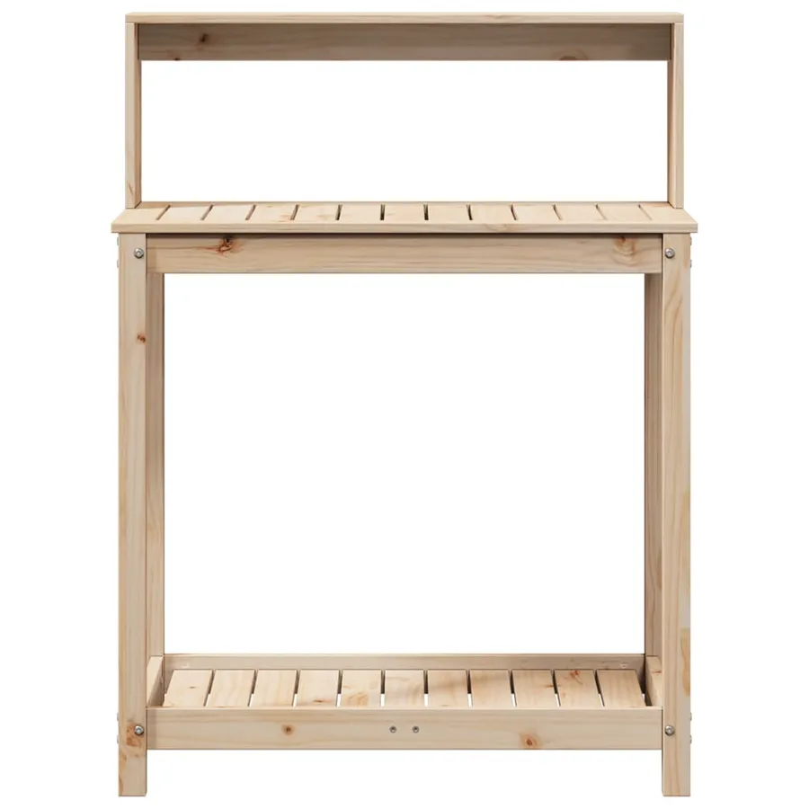 Table de rempotage et étagères 82,5x50x109,5 cm bois massif pin - 5