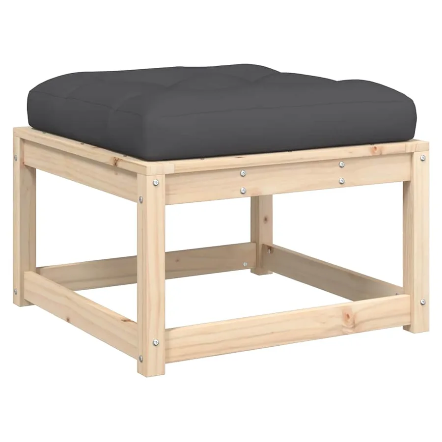 Salon de jardin 5 pcs avec coussins bois de pin massif - 5