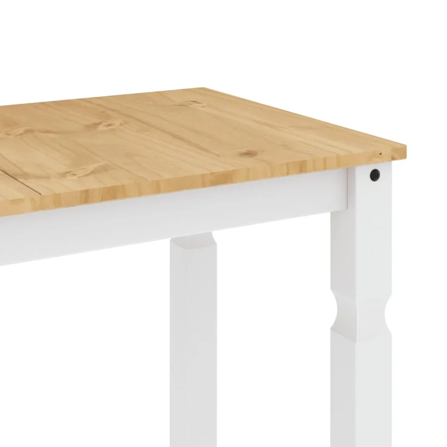 Table à manger Corona blanc 180x90x75 cm bois massif de pin - 7