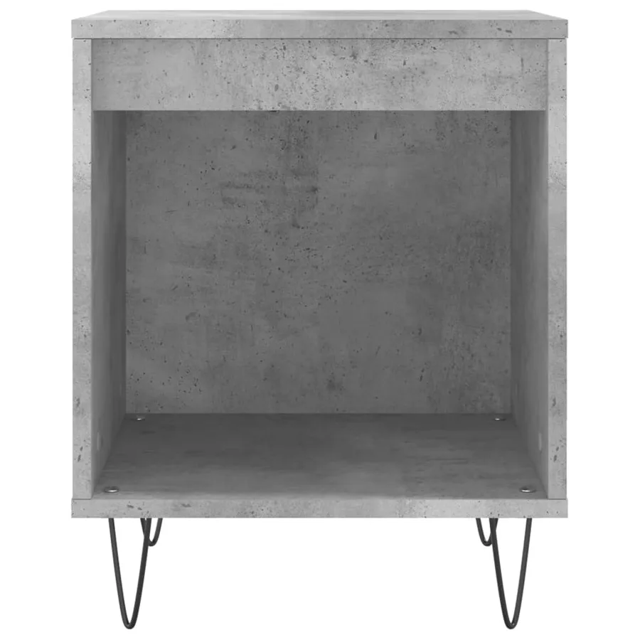 Table de chevet gris béton 40x35x50 cm bois d’ingénierie - 4