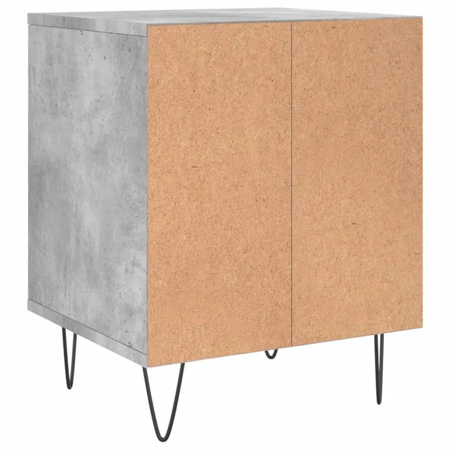Table de chevet gris béton 40x35x50 cm bois d’ingénierie - 6