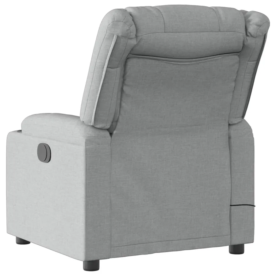 Fauteuil de massage inclinable Gris clair Tissu - 4