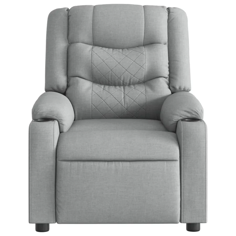 Fauteuil de massage inclinable Gris clair Tissu - 7