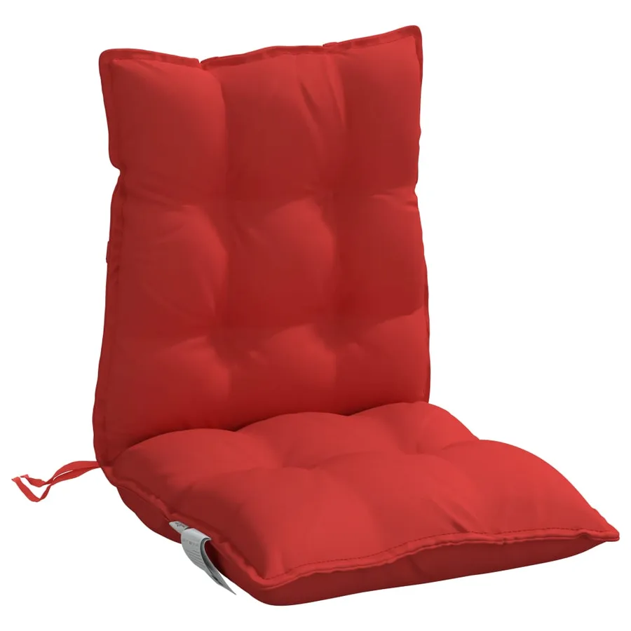 Coussins de chaise à dossier bas lot de 2 rouge tissu oxford - 5