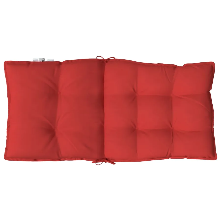 Coussins de chaise à dossier bas lot de 2 rouge tissu oxford - 7