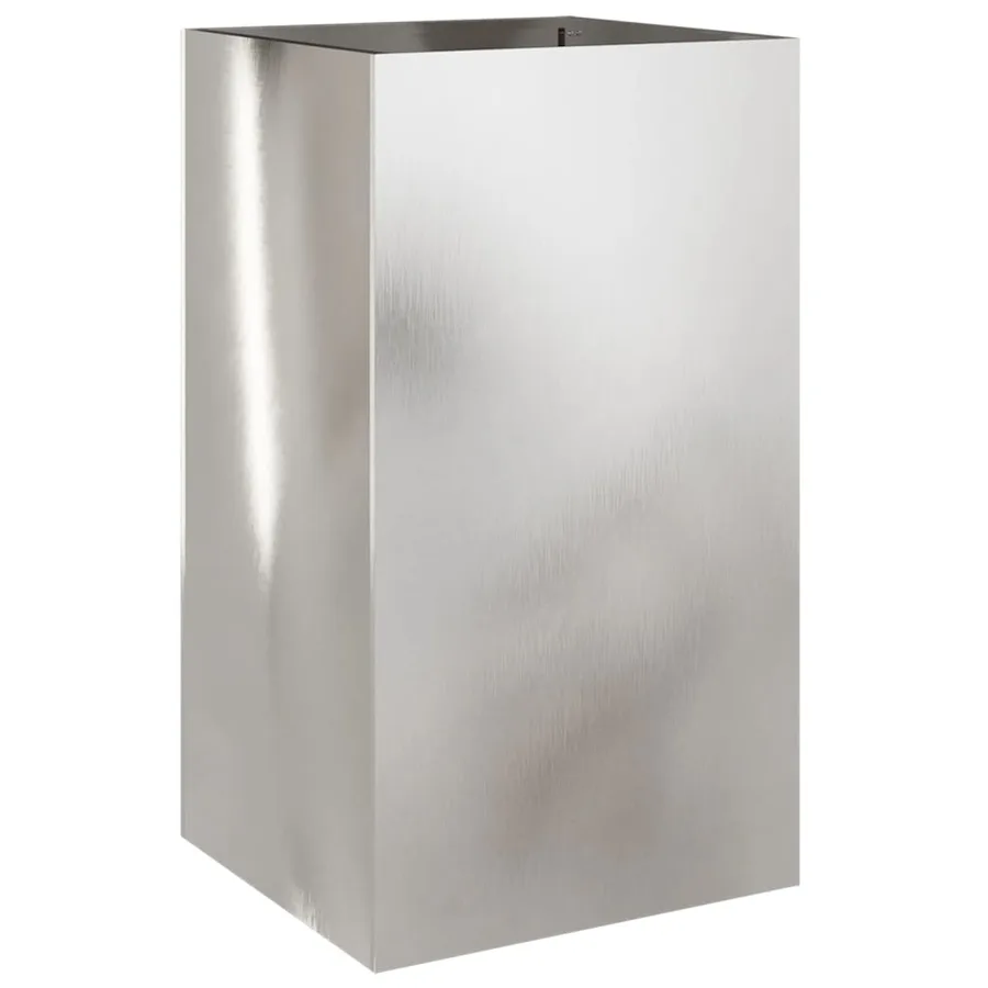 Jardinière argenté 42x38x75 cm acier inoxydable - 2
