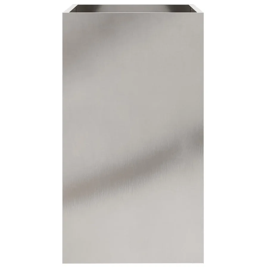 Jardinière argenté 42x38x75 cm acier inoxydable - 4