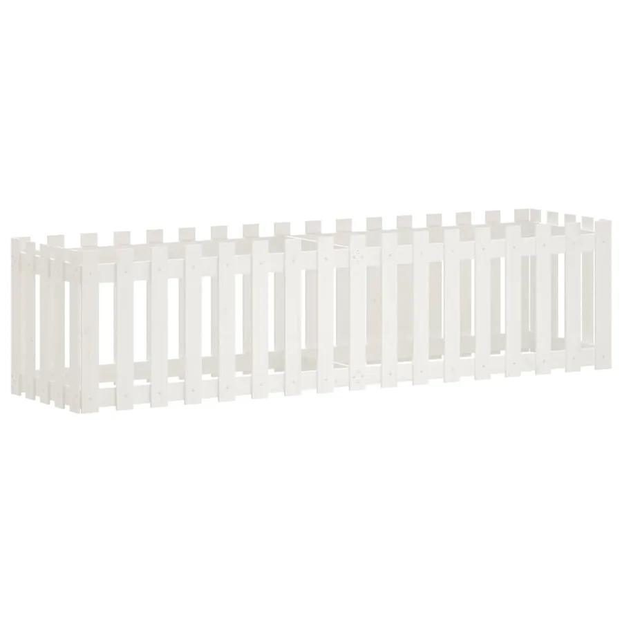 Lit surélevé de jardin design de clôture 200x50x50cm pin massif - 2