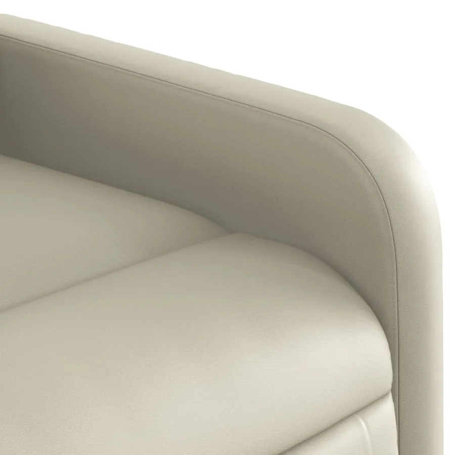 Fauteuil inclinable de massage Crème Similicuir - 9